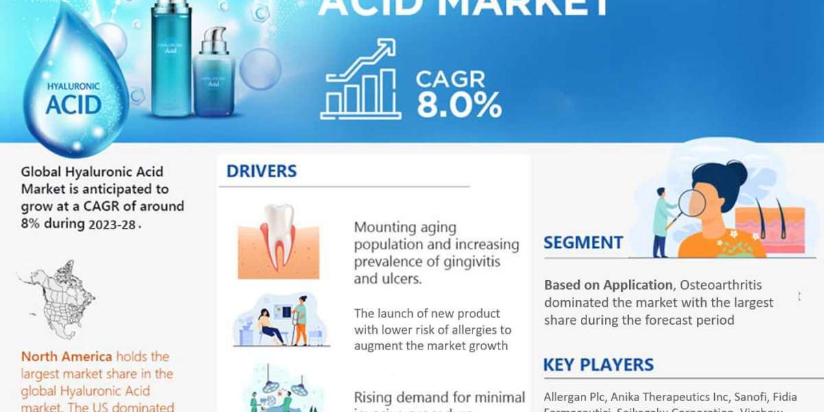 Global Hyaluronic Acid Market 2023-2028: Share, Size, Industry Analysis, Growth Drivers, Innovation, and Future Outlook